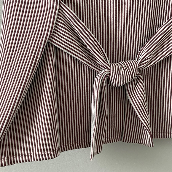 Express Pink and White Striped Blouse - Picture 3 of 6